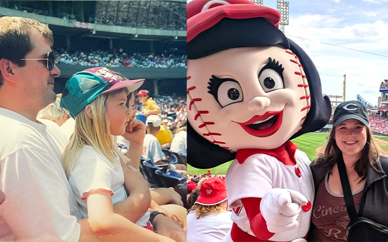 Katie at Reds Game