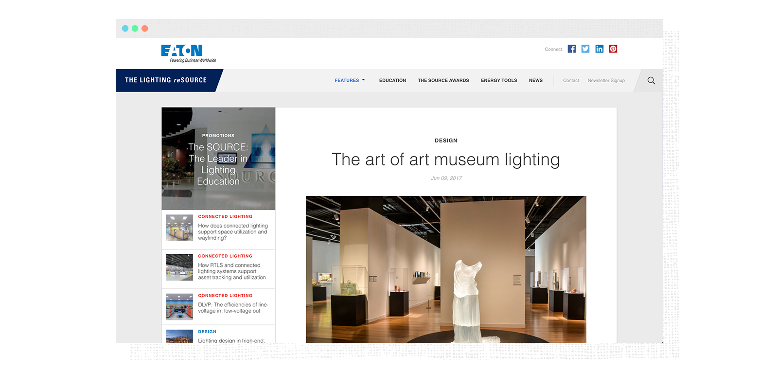 Eaton Screen Article Museum Lighting